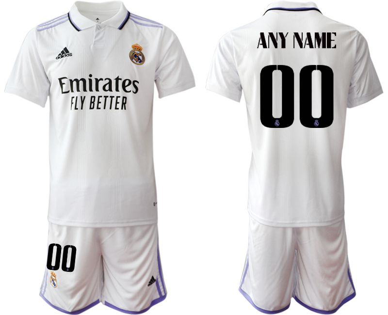 Men 2022-2023 Club Real Madrid home white customized Soccer Jersey->real madrid jersey->Soccer Club Jersey
